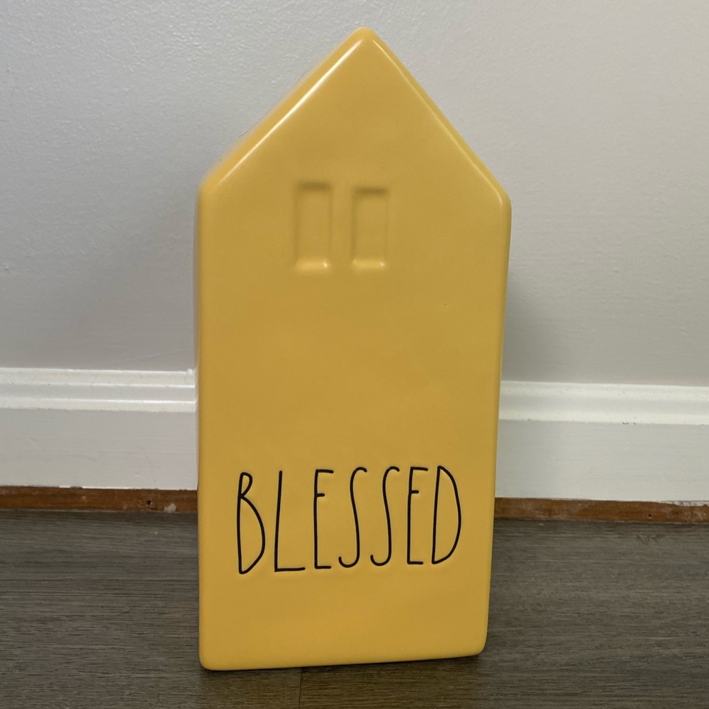 Rae Dunn yellow blessed vase